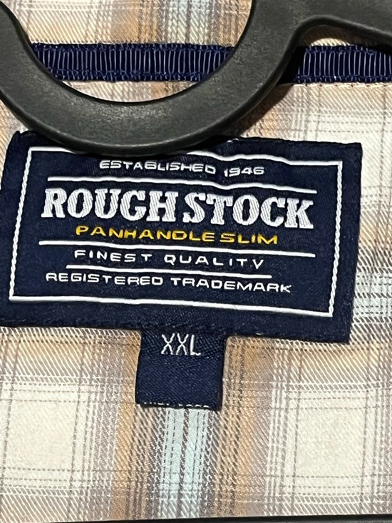 Rough Stock Panhandle Slim Plaid Western Shirt XXL 100% Cotton Snap Button - Picture 7 of 10